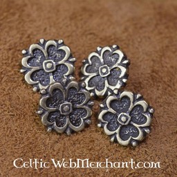 15th century rose belt fittings (5 pieces) - Celtic Webmerchant