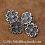 Adornos de cinturón rosa del siglo XV (juego de 5 piezas), bronce - Celtic Webmerchant