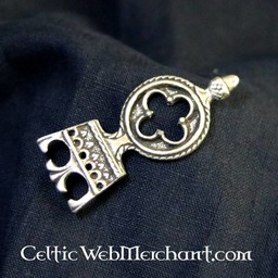 Gothic belt end 3 cm, silvered - Celtic Webmerchant