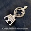 Gothic belt end 3 cm, silvered - Celtic Webmerchant