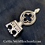 Gothic Gürtelendbeschlag 3 cm, versilberter - Celtic Webmerchant