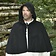 Medieval hood Oswell, black - Celtic Webmerchant