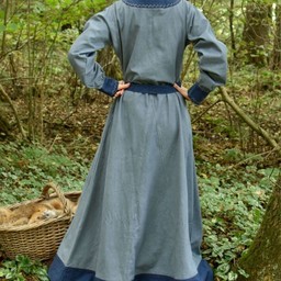 Viking klänning Helga, blå grå-blå - Celtic Webmerchant