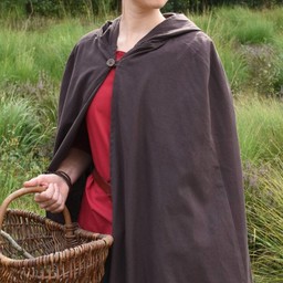 Cotton cloak Ellyn, brown - Celtic Webmerchant