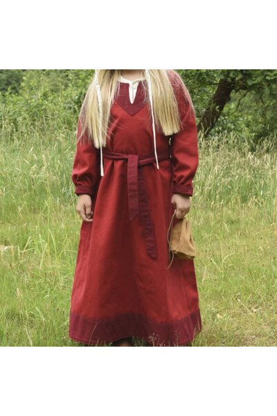 Girls dress Birka, red - Celtic Webmerchant