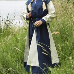 Girls dress Birka, blue-natural - Celtic Webmerchant