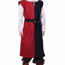 Barn surcoat Rodrick, svart-röd - Celtic Webmerchant