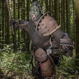 Leren Ork schouderpantser Uzgush, bruin - Celtic Webmerchant