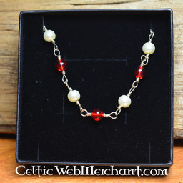 Collier romaine avec des pierres rouges - Celtic Webmerchant