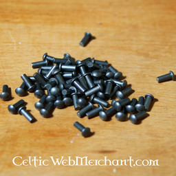 Stål nitter 4 mm, 12 mm lang, sæt med 50 - Celtic Webmerchant