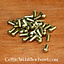 Brass rivets 4 mm, 10 mm long, set of 50 - Celtic Webmerchant