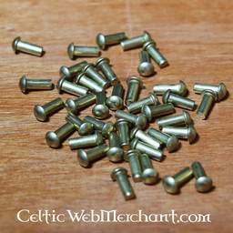 Messing Nieten 4 mm, 10 mm lang, eingestellt von 50 - Celtic Webmerchant