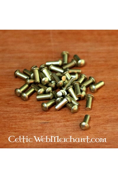 50 brass rivets 4 mm, long - Celtic Webmerchant