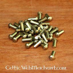 Rivets en laiton 4 mm, 12 mm de long, jeu de 50 - Celtic Webmerchant