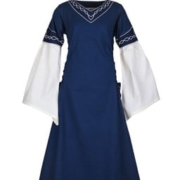 Gotisk kjole Fiona, blå-naturlig