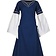 Gothic dress Fiona, blue-natural - Celtic Webmerchant