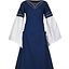 Gotische jurk Fiona, blauw-naturel - Celtic Webmerchant