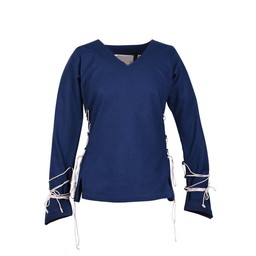 Blusa medieval de Aubrey, azul. - Celtic Webmerchant