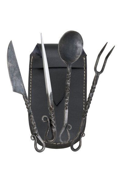 Juego de cubertería de cuatro piezas con bolsa. - Celtic Webmerchant