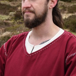 Tunic Kragelund hand-stitched finish, wine red - Celtic Webmerchant