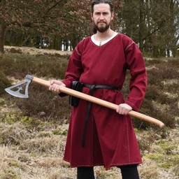 Tunic Kragelund hand-stitched finish, wine red - Celtic Webmerchant