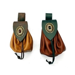 Middelalderlig pung, stor, grøn - Celtic Webmerchant