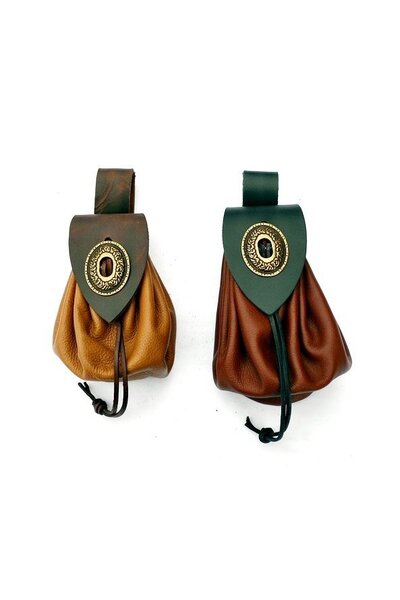 Middelalderlig pung, stor, grøn - Celtic Webmerchant