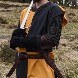 Medeltida surcoat Rodrick, orange-svart - Celtic Webmerchant