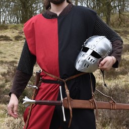 Abrigo medieval Rodrick, negro-rojo - Celtic Webmerchant