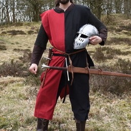 Medieval surcoat Rodrick, black-red - Celtic Webmerchant