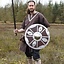 Birka tunic Knut, short sleeves, brown - Celtic Webmerchant