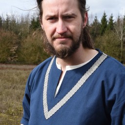Birkatuniek Knut, korte mouwen, blauw - Celtic Webmerchant