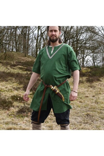 Birka tunika Knut, krótkie rękawy, zielony - Celtic Webmerchant