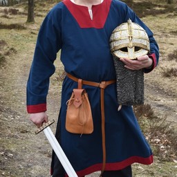(Early) medieval tunic Clovis, blue-red - Celtic Webmerchant