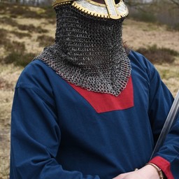 (Early) medieval tunic Clovis, blue-red - Celtic Webmerchant