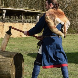 Tunique médiévale Clovis, bleu-rouge - Celtic Webmerchant