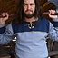 Thorsberg tunic herringbone motif, blue - Celtic Webmerchant