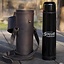 Thermos avec support en cuir et ceinture, noir - Celtic Webmerchant