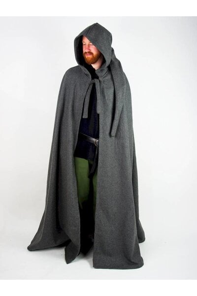 Medieval cloak with hood, blue - Celtic Webmerchant
