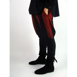 Landsknecht trousers Gustav, black-red - Celtic Webmerchant