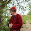Birka Viking hat, rød - Celtic Webmerchant
