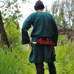 Historical tunic with authentic lining, green - Celtic Webmerchant