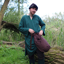 Textile shoulder bag, brown - Celtic Webmerchant