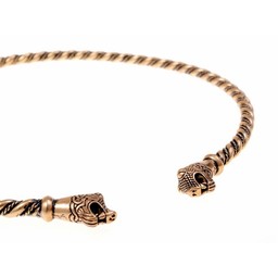 Torque vichingo Oseberg, bronzo argentato - Celtic Webmerchant