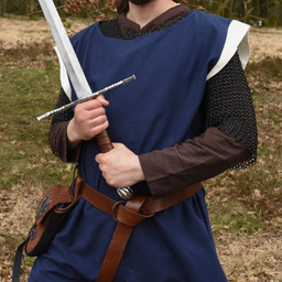 Średniowieczny płaszcz Rodrick, niebiesko-naturalny - Celtic Webmerchant