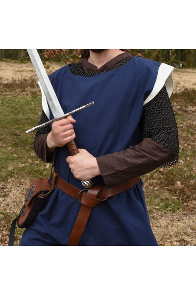 Medieval surcoat Rodrick, blue-natural - Celtic Webmerchant