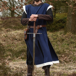 Medieval surcoat Rodrick, blue-natural - Celtic Webmerchant