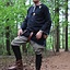 Historical tunic with authentic lining, black - Celtic Webmerchant