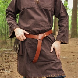 Historical tunic with authentic lining, dark brown - Celtic Webmerchant