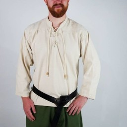 Chemise tissée à la main, crème - Celtic Webmerchant